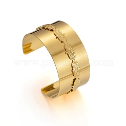 304 Stainless Steel Cuff Bangles&nbsp;BJEW-M082-05G