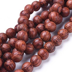 Wood Beads Strands&nbsp;WOOD-F008-03-B