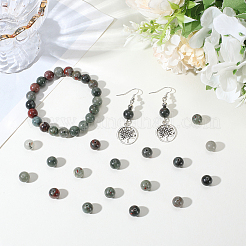2 Strands Natural African Bloodstone Beads Strands&nbsp;G-SP0001-27