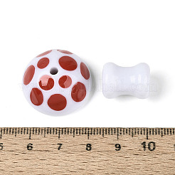 2Pcs Opaque Acrylic Enamel Beads&nbsp;MACR-N018-15A