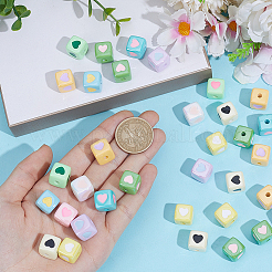 40Pcs Opaque Acrylic Enamel Beads&nbsp;OACR-PA0001-92