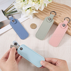 4Pcs Small Thumb Flashes Drives Storage Keychain PU Leather USB Flash Drive Holder Case&nbsp;AJEW-CL0002-61A