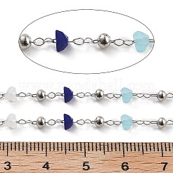 Handmade Brass & Glass Bead Chains&nbsp;CHC-L051-03P-02