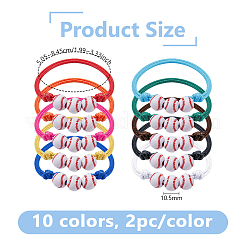 20Pcs 10 Colors Adjustable Polyester Cord Slider Bracelets&nbsp;BJEW-DC0001-22
