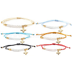 6Pcs 304 Stainless Steel Cross Charm Bracelets&nbsp;NZ8647-7