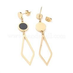 Ion Plating(IP) 304 Stainless Steel Stud Earrings&nbsp;EJEW-P191-08