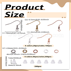 Iron & Brass Earring Hooks Jewelry Making Findings Kits&nbsp;DIY-LP0001-53