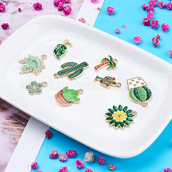 40Pcs 10 Styles Alloy Pendants&nbsp;ENAM-BT0001-10