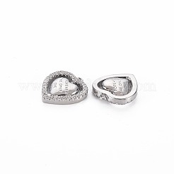 Brass Micro Pave Clear Cubic Zirconia Charms&nbsp;KK-S356-737