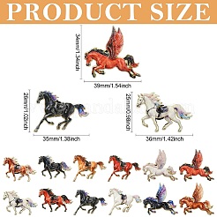 12Pcs 12 Styles Horse Alloy Enamel Lapel Pin Backs&nbsp;JEWB-CJ0003-66