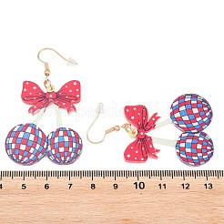 Teachers' Day Acrylic Dangle Earrings&nbsp;EJEW-I325-01G-03