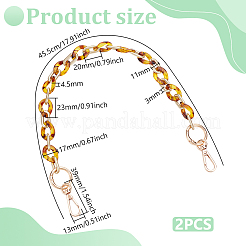 Oval Acrylic & Plastic Chains Bag Extender Chains&nbsp;HJEW-UN00040