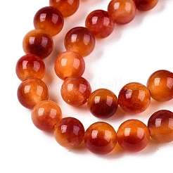Dyed Natural White Jade Beads Strands&nbsp;G-T138-6mm-210-19