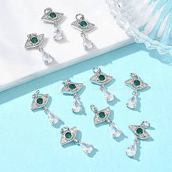 SHEGRACE Brass Cubic Zirconia Pendants&nbsp;XGRQ3K284-547P