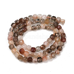 Natural Aquamarine & Rutilated Quartz & Prehnite Beads Strands&nbsp;G-RM2025-C44-G