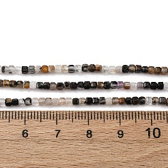 Natural Tourmalinated Quartz/Black Rutilated Quartz Beads Strands&nbsp;G-RM2025-C18-A