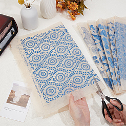 6Pcs 6 Styles Paper Ceramic Decals&nbsp;DIY-BC0015-30B
