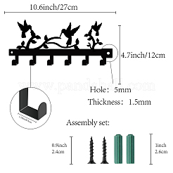 Iron Wall Mounted Hook Hangers&nbsp;AJEW-WH0156-113