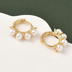 Brass Round Hoop Earrings&nbsp;EJEW-D337-17G