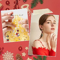 24Pcs 12 Style Christmas Theme Alloy Enamel Pendant Locking Stitch Markers&nbsp;HJEW-SC00006