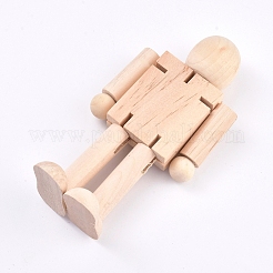 Unfinished Blank Wooden Robot Toys&nbsp;DIY-WH0163-77B