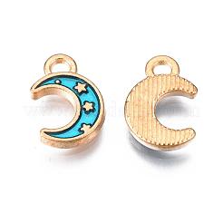 Light Gold Plated Alloy Enamel Pendants&nbsp;ENAM-R136-19E