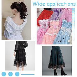 10M Polyester Pleated Lace Trim Ribbon&nbsp;DIY-GF0009-03A