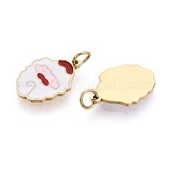316 Surgical Stainless Steel Enamel Charms&nbsp;X-STAS-S116-388G