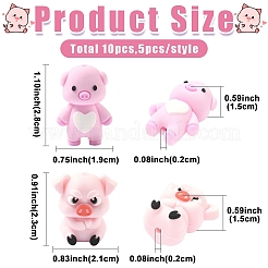 10Pcs 2 Styles Silicone Beads&nbsp;SIL-YW0002-31
