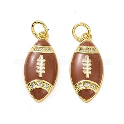Rack Plating Brass Micro Pave Cubic Zirconia Pendants&nbsp;KK-C008-28G