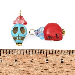 Dyed Synthetic Turquoise Pendants&nbsp;PALLOY-JF06014
