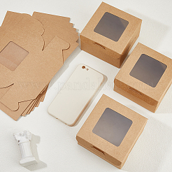 Square Kraft Paper Storage Gift Boxes&nbsp;CON-WH0095-81A-01