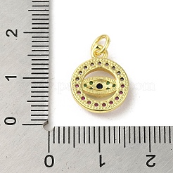 Brass Micro Pave Cubic Zirconia Charms&nbsp;KK-M283-15F-02