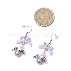 Spray Painted Alloy Bowknot Dangle Earrings&nbsp;EJEW-JE06414