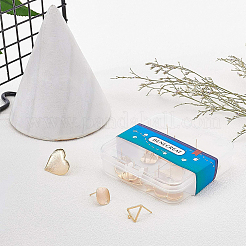 Brass Stud Earring Findings&nbsp;KK-BC0005-44G