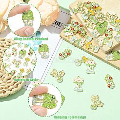 30Pcs 5 Styles Alloy Enamel Pendants&nbsp;ENAM-CJ0007-10