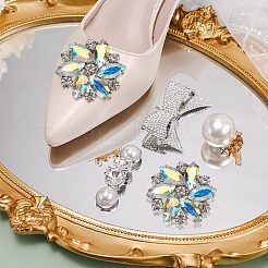 4Pcs 2 Style Glass Rhinestone Shoe Decorations&nbsp;FIND-NB0002-34A