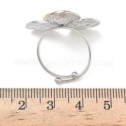 304 Stainless Steel Cuff Rings&nbsp;RJEW-D338-03A-GP