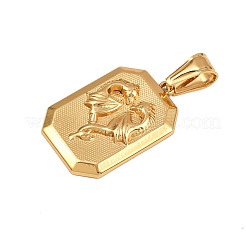 304 Stainless Steel Pendants&nbsp;STAS-P409-03G