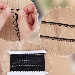 10 Yards Polyester Braided Trims with Elastic Button Loops&nbsp;EC-WR0001-02A