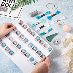 DIY Hand JuQiu & Bowknot Punch Needle Making Kits&nbsp;DIY-EL0001-06B