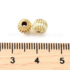 Brass Corrugated Beads&nbsp;KK-V011-01B-G