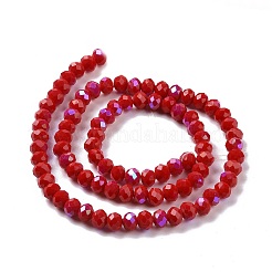 Electroplate Opaque Solid Color Glass Beads Strands&nbsp;EGLA-A044-P4mm-L22
