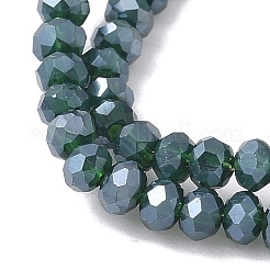 Electroplate Transparent Glass Beads Strands&nbsp;GLAA-XCP0001-60-3mm