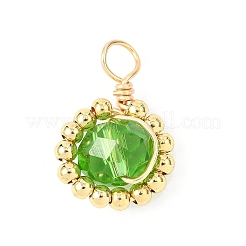 7Pcs Glass Pendants&nbsp;PALLOY-JF04624