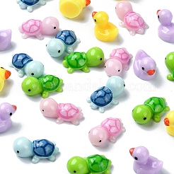 25Pcs 5 Styles Mini Tortoise & Duck Resin Display Decorations&nbsp;RESI-YW0001-61