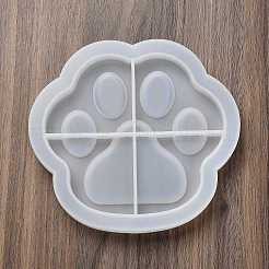 DIY Cat Paw Print Tray Silicone Molds&nbsp;DIY-G113-07