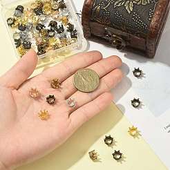 60Pcs 6 Colors Tibetan Style Alloy Beads&nbsp;FIND-FS0004-91