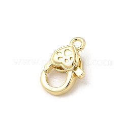 Heart Brass Lobster Claw Clasps&nbsp;KK-Z147-16G