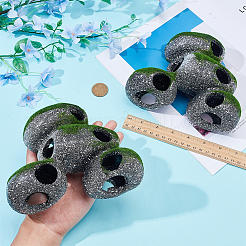 2Pcs Resin Aquarium Cave Stone Micro Landscape Scene Ornaments&nbsp;DJEW-WA0001-04